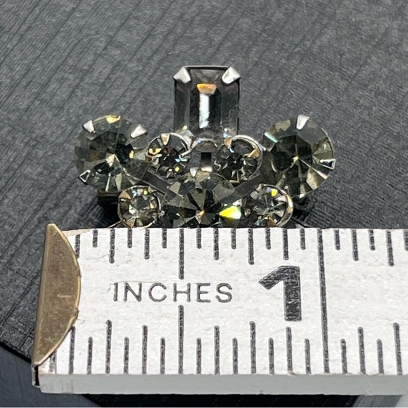 VTG 50's Rivet Layered Snowflake Brooch Scatter Pin 1" - Picture 6 of 7